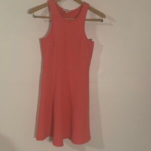 Vibrant Sleeveless Coral Mini Dress